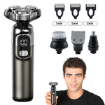 Ingrijire personala si Cosmetice - Aparate & accesorii ingrijire personala - Aparate de ras si tuns - Aparate de ras electrice - Aparat de ras profesional, multifunctional 4 in 1, lame duble, capete flotante, 800 mAh, 8W, rezistent la apa - Infinity.ro