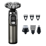 Ingrijire personala si Cosmetice - Aparate & accesorii ingrijire personala - Aparate de ras si tuns - Aparate de ras electrice - Aparat de ras profesional, multifunctional 4 in 1, lame duble, capete flotante, 800 mAh, 8W, rezistent la apa - Infinity.ro