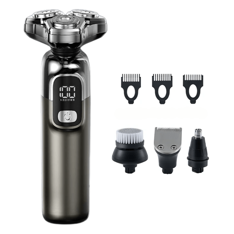 Ingrijire personala si Cosmetice - Aparate & accesorii ingrijire personala - Aparate de ras si tuns - Aparate de ras electrice - Aparat de ras profesional, multifunctional 4 in 1, lame duble, capete flotante, 800 mAh, 8W, rezistent la apa - Infinity.ro