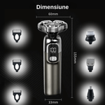 Ingrijire personala si Cosmetice - Aparate & accesorii ingrijire personala - Aparate de ras si tuns - Aparate de ras electrice - Aparat de ras profesional, multifunctional 4 in 1, lame duble, capete flotante, 800 mAh, 8W, rezistent la apa - Infinity.ro