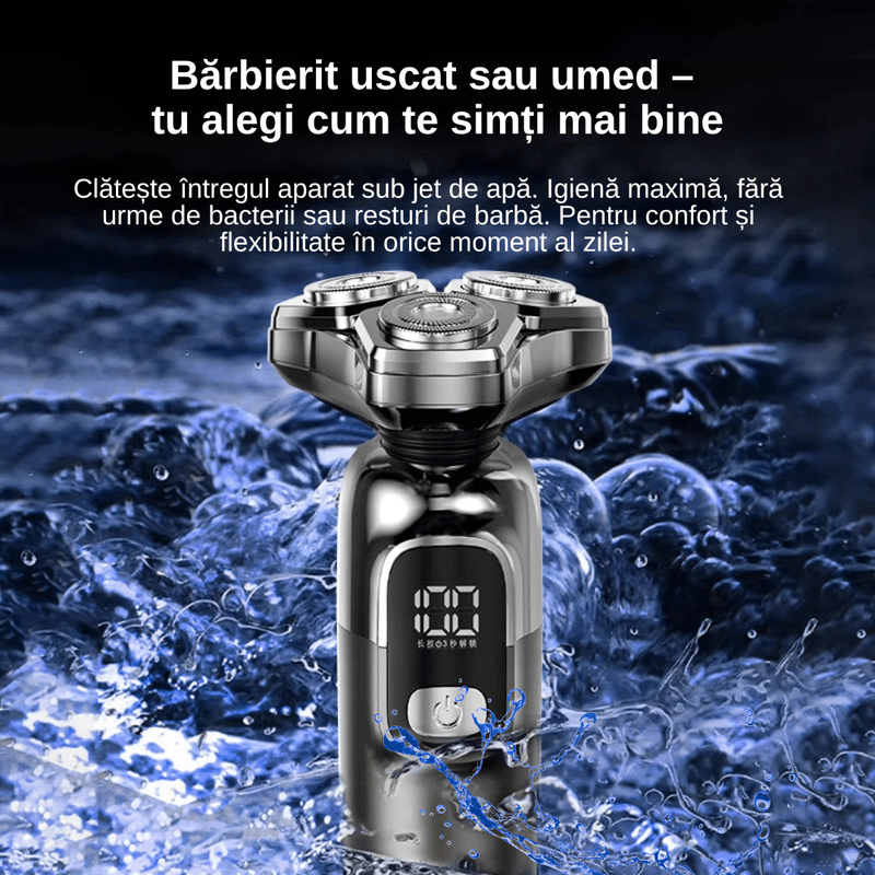 Ingrijire personala si Cosmetice - Aparate & accesorii ingrijire personala - Aparate de ras si tuns - Aparate de ras electrice - Aparat de ras profesional, multifunctional 4 in 1, lame duble, capete flotante, 800 mAh, 8W, rezistent la apa - Infinity.ro