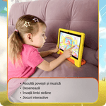 Laptop, Telefoane si Tablete - Tablete si accesorii tablete - Tablete - Tableta interactiva pentru copii cu husa silicon, 8 GB RAM, 256 GB ROM, camera dubla 8M/13M, 6000 mAh, Galben - Infinity.ro
