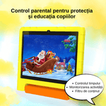 Laptop, Telefoane si Tablete - Tablete si accesorii tablete - Tablete - Tableta interactiva pentru copii cu husa silicon, 8 GB RAM, 256 GB ROM, camera dubla 8M/13M, 6000 mAh, Galben - Infinity.ro