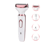 Ingrijire personala si Cosmetice - Aparate & accesorii ingrijire personala - Aparate de ras si tuns - Aparate de ras electrice - Aparat de ras electric 4 in 1, multifunctional, rezistent la apa IPX7, USB Type-C, 5V, 800mAh, alb cu roz, - Infinity.ro