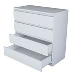Casa si Gradina - Mobilier - Comode si corpuri - Comode - Comoda, Hanah Home, pal melaminat, alb, 80x47x97.8 cm - Infinity.ro