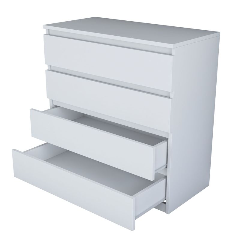 Casa si Gradina - Mobilier - Comode si corpuri - Comode - Comoda, Hanah Home, pal melaminat, alb, 80x47x97.8 cm - Infinity.ro