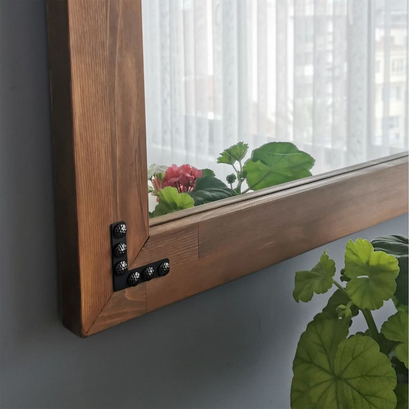 Casa si Gradina - Decoratiuni - Oglinzi - Oglinda, Hanah Home, lemn masiv de pin, nuc, 50x110 cm, 552NOS2125 - Infinity.ro