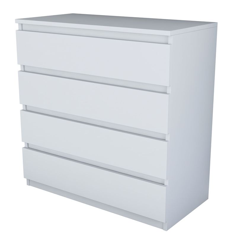 Casa si Gradina - Mobilier - Comode si corpuri - Comode - Comoda, Hanah Home, pal melaminat, alb, 80x47x97.8 cm - Infinity.ro