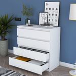 Casa si Gradina - Mobilier - Comode si corpuri - Comode - Comoda, Hanah Home, pal melaminat, alb, 80x47x97.8 cm - Infinity.ro