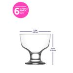 Casa si Gradina - Bucatarie si vesela - Vesela si tacamuri - Vesela desert - Set pahare desert, Hermia, sticla, transparent, 285 ml, 6 piese - Infinity.ro