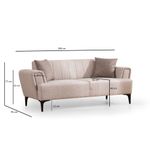 Casa si Gradina - Mobilier - Canapele si coltare - Canapele - Canapea 2 locuri, Atelier Del Sofa, lemn fag si pal, bej, 180x95x77 cm - Infinity.ro