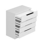 Casa si Gradina - Mobilier - Comode si corpuri - Comode - Comoda, Hanah Home, pal melaminat, alb, 72x42x77 cm, 506MNR1521 - Infinity.ro