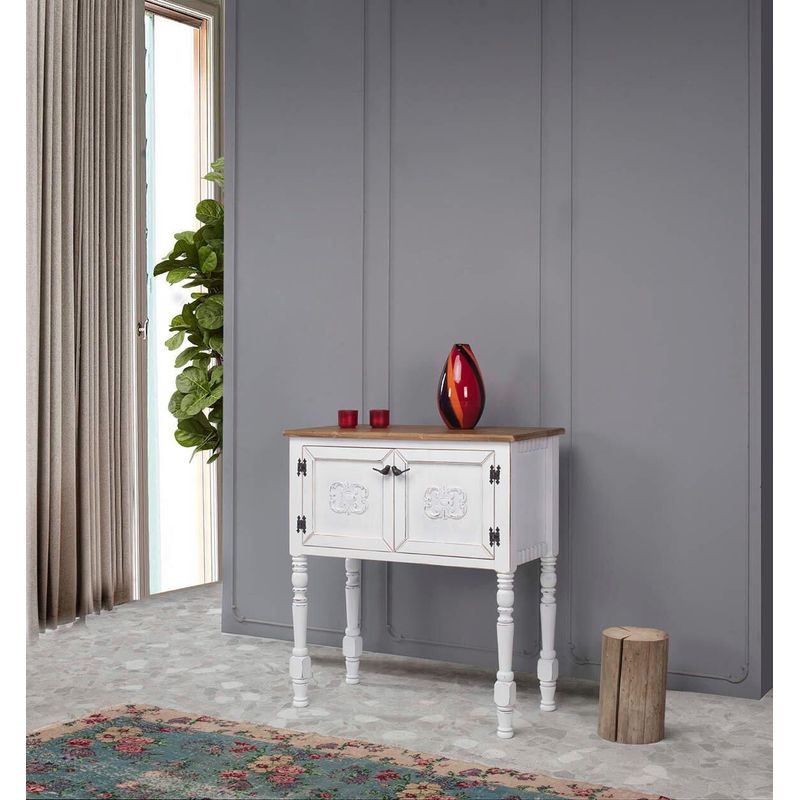 Casa si Gradina - Mobilier - Comode si corpuri - Comode - Comoda, Hanah Home, mdf, alb, 82x40x92 cm - Infinity.ro