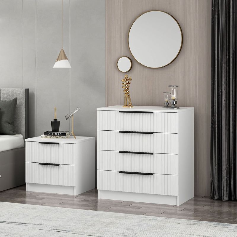 Casa si Gradina - Mobilier - Comode si corpuri - Comode - Comoda, Hanah Home, pal melaminat, alb, 72x42x77 cm, 506MNR1521 - Infinity.ro