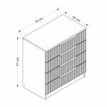 Casa si Gradina - Mobilier - Comode si corpuri - Comode - Comoda, Hanah Home, pal melaminat, alb, 72x42x77 cm, 506MNR1521 - Infinity.ro