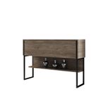 Casa si Gradina - Mobilier - Comode si corpuri - Comode - Comoda, Hanah Home, pal melaminat, negru si nuc, 120x80x30 cm - Infinity.ro