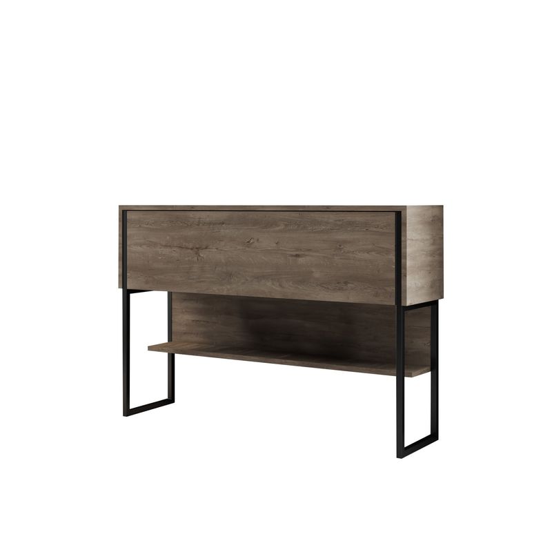 Casa si Gradina - Mobilier - Comode si corpuri - Comode - Comoda, Hanah Home, pal melaminat, negru si nuc, 120x80x30 cm - Infinity.ro