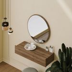 Casa si Gradina - Mobilier - Comode si corpuri - Comode - Comoda, Hanah Home, pal melaminat, nuc, 82x30x15 cm - Infinity.ro