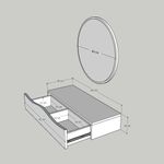 Casa si Gradina - Mobilier - Comode si corpuri - Comode - Comoda, Hanah Home, pal melaminat, nuc, 82x30x15 cm - Infinity.ro