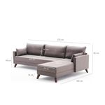 Casa si Gradina - Mobilier - Canapele si coltare - Coltare - Coltar, Atelier Del Sofa, material textil, maro, 275x85x81 cm - Infinity.ro