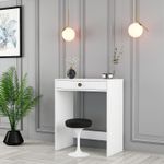 Casa si Gradina - Mobilier - Comode si corpuri - Masute de toaleta - Masa de machiaj, Hanah Home, panou de particule cu melamina, alb, 70x84.7x40 cm - Infinity.ro