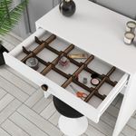 Casa si Gradina - Mobilier - Comode si corpuri - Masute de toaleta - Masa de machiaj, Hanah Home, panou de particule cu melamina, alb, 70x84.7x40 cm - Infinity.ro