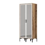 Casa si Gradina - Mobilier - Dulapuri si sifoniere - Sifoniere - Sifonier, Hanah Home, pal melaminat, nuc si alb, 80x47.5x201.4 cm, 845HCT5435 - Infinity.ro