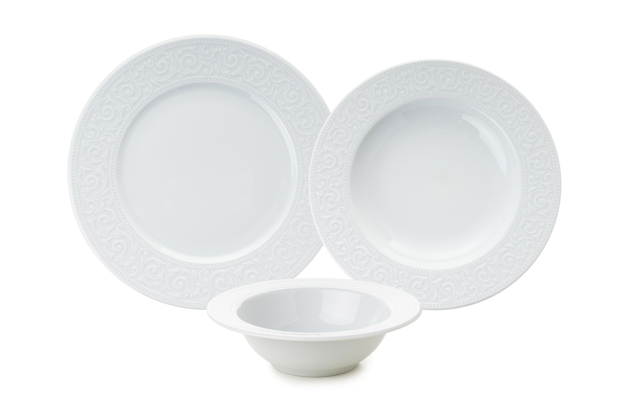Set de masa 18 piese, Hermia, portelan, multicolor, farfurii 27/21 cm, boluri 16 cm, 719KTP9772