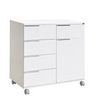 Casa si Gradina - Mobilier - Comode si corpuri - Corpuri bucatarie - Dulap multifunctional, Hanah Home, PAL melaminat, alb, 85x44x81 cm - Infinity.ro