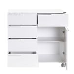 Casa si Gradina - Mobilier - Comode si corpuri - Corpuri bucatarie - Dulap multifunctional, Hanah Home, PAL melaminat, alb, 85x44x81 cm - Infinity.ro