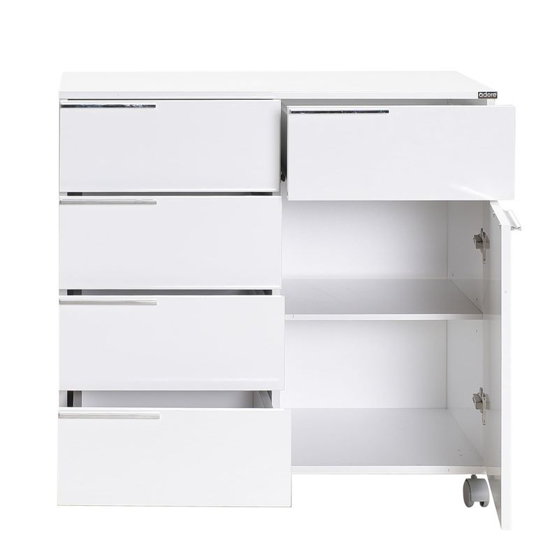 Casa si Gradina - Mobilier - Comode si corpuri - Corpuri bucatarie - Dulap multifunctional, Hanah Home, PAL melaminat, alb, 85x44x81 cm - Infinity.ro