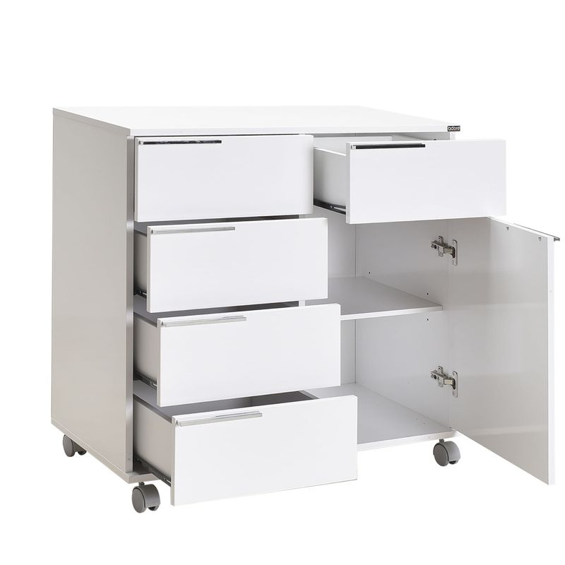 Casa si Gradina - Mobilier - Comode si corpuri - Corpuri bucatarie - Dulap multifunctional, Hanah Home, PAL melaminat, alb, 85x44x81 cm - Infinity.ro