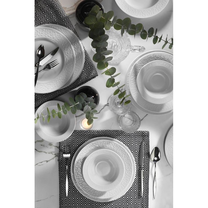 Casa si Gradina - Bucatarie si vesela - Vesela si tacamuri - Servicii de masa - Set de masa 18 piese, Hermia, portelan, multicolor, farfurii 27/21 cm, boluri 16 cm, 719KTP9772 - Infinity.ro