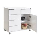 Casa si Gradina - Mobilier - Comode si corpuri - Corpuri bucatarie - Dulap multifunctional, Hanah Home, PAL melaminat, alb, 85x44x81 cm - Infinity.ro