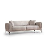 Casa si Gradina - Mobilier - Canapele si coltare - Canapele - Canapea extensibila 3 locuri, Atelier Del Sofa, lemn de fag si placi aglomerate, ecru, 215x85x77 cm - Infinity.ro