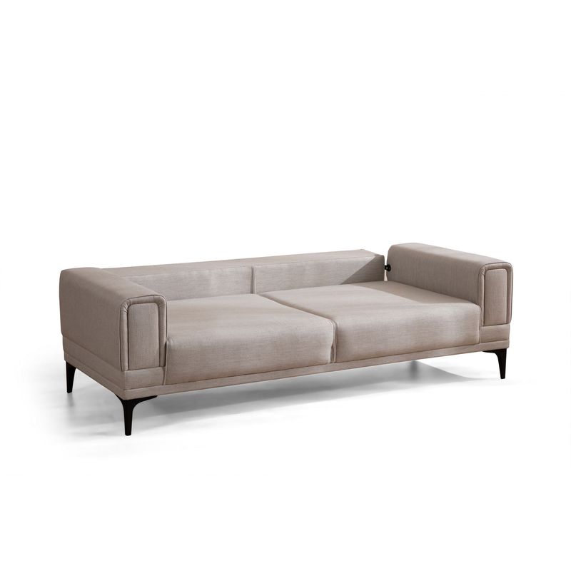 Casa si Gradina - Mobilier - Canapele si coltare - Canapele - Canapea extensibila 3 locuri, Atelier Del Sofa, lemn de fag si placi aglomerate, ecru, 215x85x77 cm - Infinity.ro