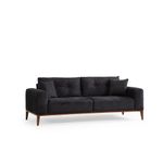 Casa si Gradina - Mobilier - Canapele si coltare - Canapele - Canapea extensibila 3 locuri, Hanah Home, lemn fag si PAL, antracit, 225x92x75 cm - Infinity.ro