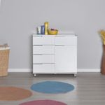 Casa si Gradina - Mobilier - Comode si corpuri - Corpuri bucatarie - Dulap multifunctional, Hanah Home, PAL melaminat, alb, 85x44x81 cm - Infinity.ro