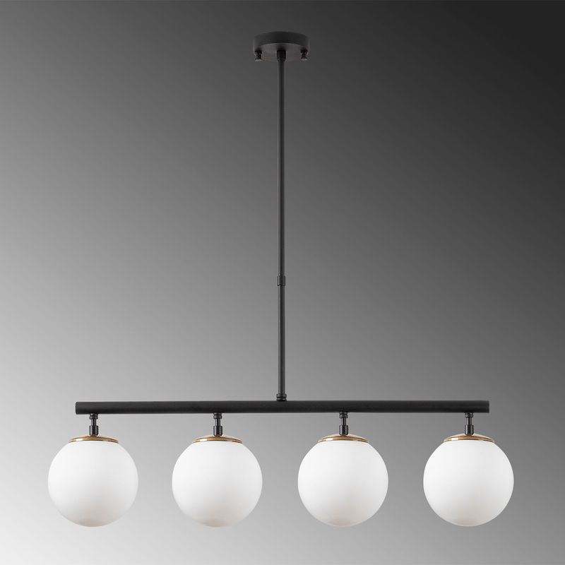 Casa si Gradina - Corpuri si surse de iluminat - Lustre si pendule - Candelabru, Opviq, metal, negru auriu alb, 70x15x43-87 cm - Infinity.ro