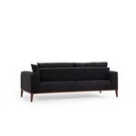 Casa si Gradina - Mobilier - Canapele si coltare - Canapele - Canapea extensibila 3 locuri, Hanah Home, lemn fag si PAL, antracit, 225x92x75 cm - Infinity.ro
