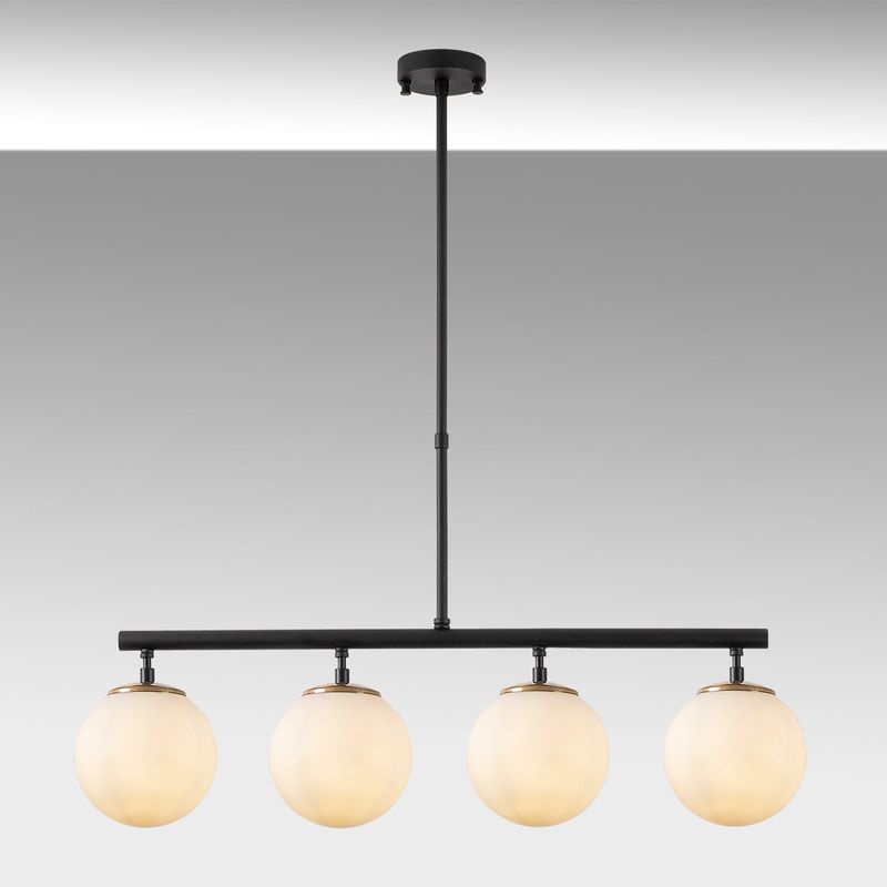 Casa si Gradina - Corpuri si surse de iluminat - Lustre si pendule - Candelabru, Opviq, metal, negru auriu alb, 70x15x43-87 cm - Infinity.ro