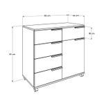 Casa si Gradina - Mobilier - Comode si corpuri - Corpuri bucatarie - Dulap multifunctional, Hanah Home, PAL melaminat, alb, 85x44x81 cm - Infinity.ro