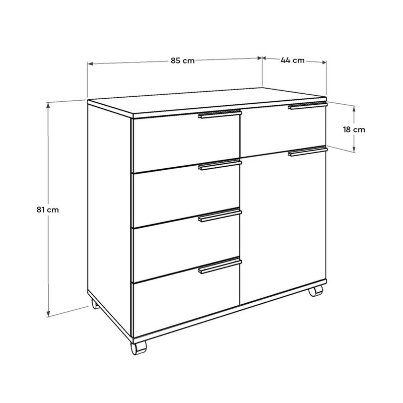 Casa si Gradina - Mobilier - Comode si corpuri - Corpuri bucatarie - Dulap multifunctional, Hanah Home, PAL melaminat, alb, 85x44x81 cm - Infinity.ro
