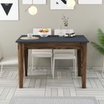 Casa si Gradina - Mobilier - Mese si birouri - Mese bucatarie si dining - Masa de bucatarie, Hanah Home, pal melaminat, nuc, antracit, 110x72x75 cm - Infinity.ro