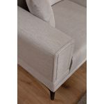 Casa si Gradina - Mobilier - Canapele si coltare - Canapele - Canapea extensibila 3 locuri, Atelier Del Sofa, lemn de fag si placi aglomerate, ecru, 215x85x77 cm - Infinity.ro