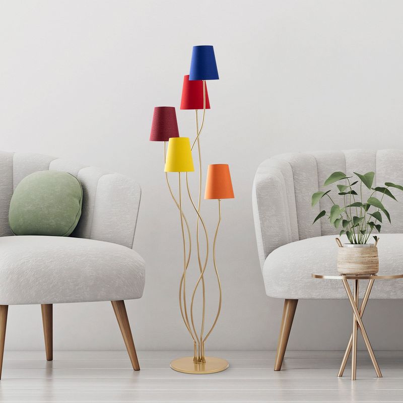 Casa si Gradina - Corpuri si surse de iluminat - Veioze si lampi - Lampadare - Lampadar, Opviq, metal, multicolor, 44x44x160 cm, 942FLG1541 - Infinity.ro