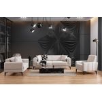 Casa si Gradina - Mobilier - Canapele si coltare - Canapele - Canapea extensibila 3 locuri, Atelier Del Sofa, lemn de fag si placi aglomerate, ecru, 215x85x77 cm - Infinity.ro