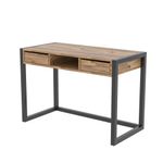 Casa si Gradina - Mobilier - Mese si birouri - Birouri - Birou de studiu, Hanah Home, pal melaminat, pin atlantic si negru, 105x55x77 cm - Infinity.ro