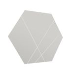Casa si Gradina - Decoratiuni - Oglinzi - Oglinda hexagonala, Hanah Home, mdf, alb, 70x60x2.2 cm - Infinity.ro