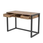 Casa si Gradina - Mobilier - Mese si birouri - Birouri - Birou de studiu, Hanah Home, pal melaminat, pin atlantic si negru, 105x55x77 cm - Infinity.ro